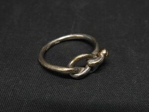 1円 TIFFANY＆Co ティファニー ラブノット SV925×18K 750 18金 リング 指輪 アクセサリー 約13号 シルバー系×ゴールド系 AQ5483