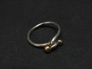 1円 TIFFANY＆Co. ティファニー フック&アイ SV925×K18 750 18金 リング 指輪 アクセサリー 約12号 シルバー系 AQ7584