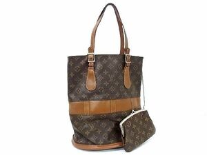 1円 LOUIS VUITTON ルイヴィトン T42236 モノグラム バケットGM USA アメリカ製 バケツ型 ハンドバッグ トートバッグ ブラウン系 BG6102