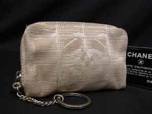 1円 CHANEL シャネル ココマーク ニュートラベルライン ナイロン ポーチ マルチケース 小物入れ レディース ベージュ系 AW0167