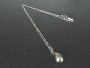 1円 TIFFANY＆Co ティファニー エルサペレッティ ティアドロップ SV925 ネックレス ペンダント アクセサリー シルバー系 AT1656