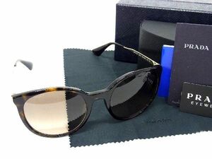 1円 ■極美品■ PRADA プラダ SPR17S-F 2AU-3D0 べっ甲調 サングラス メガネ 眼鏡 レディース ブラウン系 AT6048