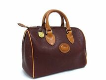 1円 DOONEY&BOURKE ドゥーニーアンドバーク レザー ハンドバッグ トートバッグ レディース ブラウン系 BE8757_画像1