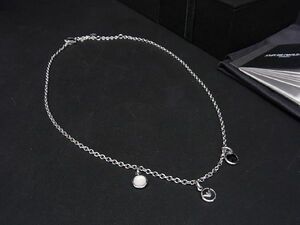 1円 ■極美品■ EMPORIO ARMANI エンポリオアルマーニ SV925 カラーストーン ネックレス アクセサリー シルバー系 BE8449