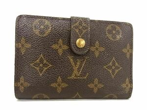 1円 LOUIS VUITTON ルイヴィトン M61663 モノグラム ポルトモネ ビエ ヴィエノワ がま口 二つ折り 財布 ウォレット ブラウン系 BG6307