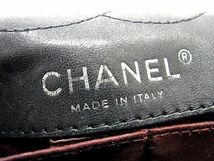 1円 CHANEL シャネル ココマーク アイコン マトラッセ パテントレザー クロスボディ ショルダーバッグ レディース ブラック系 AP9556_画像6