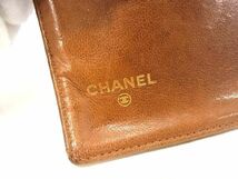 1円 CHANEL シャネル ココマーク ラムスキン 二つ折り 長財布 ウォレット レディース ブラウン系 BG6332_画像6