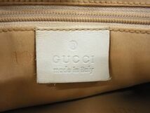 1円 GUCCI グッチ 001 3865 バンブー レザー ワンショルダーバッグ ハンドバッグ ショルダー 肩掛け レディース ホワイト系 BH0057_画像6