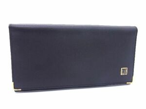 ■極美品■ dunhill ダンヒル レザー 二つ折り 長財布 ウォレット 札入れ 小銭入れ カード入れ メンズ レディース ブラック系 DD3207