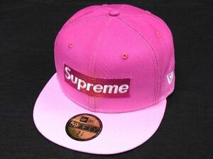 1円 ■極美品■ Supreme×NEW ERA シュプリーム×ニューエラ ポリエステル100％ ベースボールキャップ 帽子 レディース ピンク系 AT4442