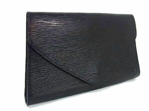 1円 ■美品■ LOUIS VUITTON ルイヴィトン M52632 エピ アールデコ クラッチバッグ セカンドバッグ メンズ ノワール ブラック系 AT6807