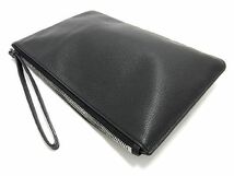 1円 ■美品■ EMPORIO ARMANI エンポリオアルマーニ レザー スタッズ クラッチバッグ セカンドバッグ メンズ ブラック系 BI0109_画像3