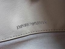 1円 ■美品■ EMPORIO ARMANI エンポリオアルマーニ レザー スタッズ クラッチバッグ セカンドバッグ メンズ ブラック系 BI0109_画像6