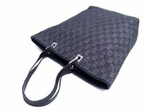 1円 ■美品■ GUCCI グッチ 31243 1705 GG柄 GGキャンバス×レザー トートバッグ ショルダー 肩掛け レディース ダークグレー系 AW0403_画像3