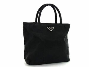 1円 PRADA プラダ テスートナイロン ハンドバッグ トートバッグ レディース メンズ ブラック系 BH0113