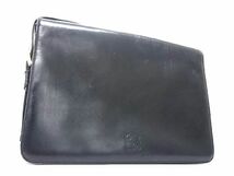 1円 ■美品■ LOEWE ロエベ アナグラム レザー ショルダーバッグ 肩掛けかばん レディース ブラック系 AT6612_画像1