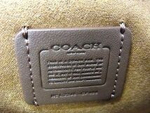 1円 ■新品同様■ COACH コーチ CF488 モーガン レザー チェーン 2WAY ショルダーバッグ クラッチ 斜め掛けかばん カーキ系 AT5033_画像6