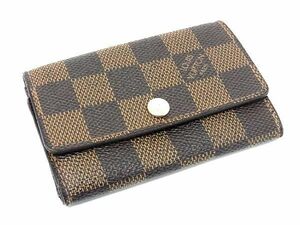 1円 LOUIS VUITTON ルイヴィトン N62630 ダミエ ミュルティクレ6 6連 キーケース 鍵入れ メンズ レディース ブラウン系 DA5945