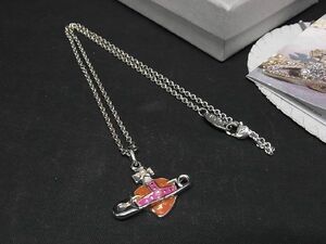 1円 Vivienne Westwood ヴィヴィアンウエストウッド ハートオーブ ディアマンテ ネックレス ペンダント アクセサリー シルバー系 BF5144