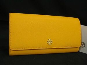 1円 ■極美品■ TORY BURCH トリーバーチ PVC 二つ折り 長財布 ウォレット レディース イエロー系 BI0647