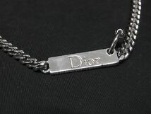 1円 ■美品■ ChristianDior クリスチャンディオール ネックレス アクセサリー レディース メンズ シルバー系 BG6146_画像2