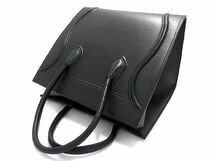 1円 ■美品■ CELINE セリーヌ ラゲージ ファントム レザー トートバッグ ハンドバッグ レディース ブラック系 AW0986_画像3