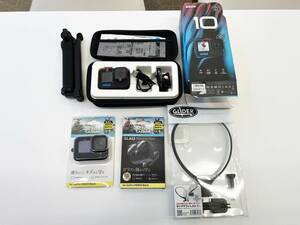 【未使用品】GoPro HERO10 BLACK （純正自撮り棒・ネックマウント・シリコンケース・液晶フィルム付き）【3009】