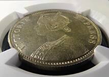 1900年 イギリス領 インド ルピー ビクトリア女王 ワイオン作 NGC 人気 アンティーク コイン 資産　コレクション　投資_画像7