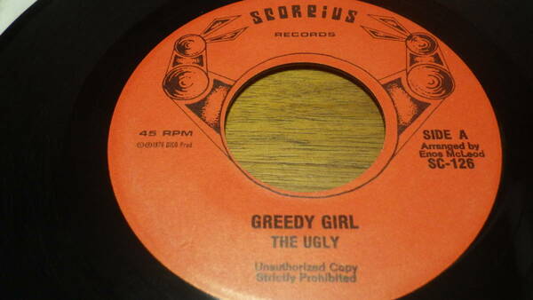 7inch org the ugly [greedy girl] VG++ 1978 reggae レゲエ roots ルーツ vintage ビンテージ レコード dj dub ダブ オリジナル盤