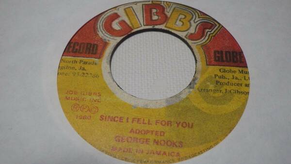 7inch George nooks since i feel for レゲエ reggae dub jamaica ジャマイカ レコード joe gibbs ジョーギブス