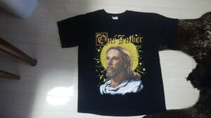 キリスト our father Tシャツ 黒 聖書 バイブル ビンテージ 偉人 神 bible 聖典 聖人 vintage ゴッド god ブラック