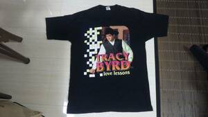 90s tracy byrd Tシャツ ビンテージ USA生地 vintage old 音楽 ミュージシャン ブラック 黒 アメリカ music オールド love lessons