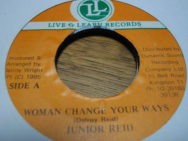 7inch junior reid [woman change your ways] オリジナル レゲエ reggae dancehall ダンスホール roots ルーツ ジャマイカ jamaica インチ