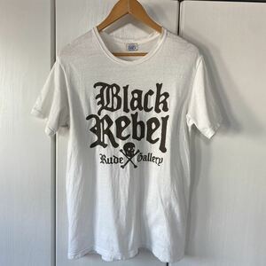 ルードギャラリーブラックレベル ロゴプリントTシャツ ブラックレーベル