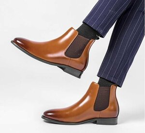 ビジネスシューズ メンズ 本革 歩きやすいフォーマルシューズ 紳士靴 ストレートチップ 革靴 通勤 通学 入学式 ブラウン
