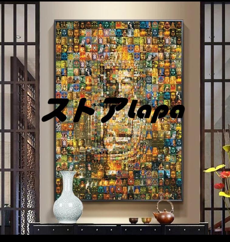 Highly Recommended Modern Light Luxury Entrance Decoration Painting Buddha Statue Hanging Painting Townhouse Invitation Tang Mural Corridor Street Famous Inn Mural, painting, oil painting, Nature, Landscape painting