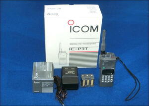 ◆◇ 簡易チェック済 ICOM アイコム 430MHz UHF FM トランシーバー IC-P3T 乾電池ケース付 ◇◆