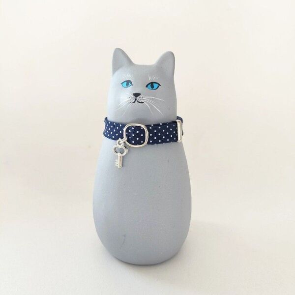 猫 子猫 首輪 猫首輪 ハンドメイド シンプル セーフティバックル 安全ベルト 軽量 軽い