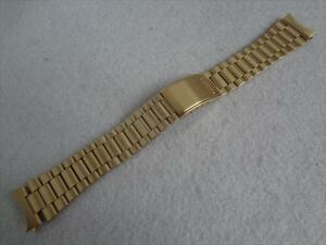 Seiko 5 Sports 純正 腕時計ベルト 7S26-0480 用 19mm ステンレスベルト 金色 ゴールド色
