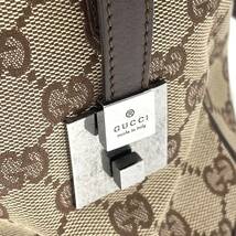 1円 GUCCI グッチ GGキャンバス レザー ブラウン ミニボストン ハンドバッグ トートバッグ 000 0851_画像6