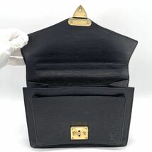 1円 LOUIS VUITTON ルイヴィトン エピ ノワール モンソー 2way ハンドバッグ　ショルダー ブラック ゴールド金具 M52122_画像7