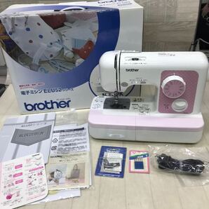 保管品 美品 ブラザー brother ミシン ELU52 M35-PK ホワイト/ピンク 電子ミシン ハンドクラフト 手工芸の画像1