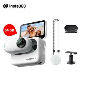 Insta360 GO 3 64GB 小型 ウェアラブルカメラ アクションカメラ 首掛け ハンズフリーPOV どこでもマウント