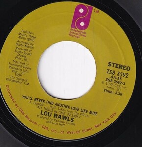 Lou Rawls - You'll Never Find Another Love Like Mine / Let's Fall In Love All Over Again (B) SF-CE409