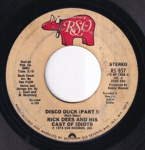 Rick Dees And His Cast Of Idiots - Disco Duck (Part I) / Disco Duck (Part II) (Instrumental) (C) SF-CE296