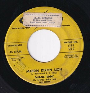 Duane Eddy His 'Twangy' Guitar And The Rebels - Cannon Ball / Mason Dixon Lion (C) OL-CE563