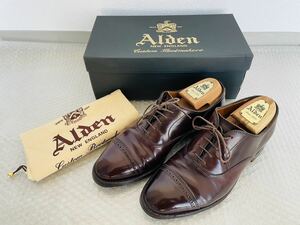 ☆1000円スタート☆　ALDEN　オールデン　革靴　7D　バーガンディ　　レザーシューズ　ビジネス