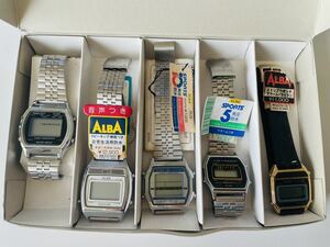 ☆1000円スタート☆　セイコー　アルバ　デジタル　デットストック品　５本セット　　SEIKO　ALBA　腕時計