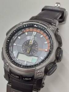 #1116 CASIO PROTREK カシオ プロトレック PRW-5000 電波ソーラー 5114 動作未確認　ジャンク扱い