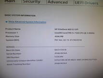 NO228 HP EliteDesk 800 G3 SFF Core i5 7500 HDD/無 メモリ/4GB BIOS確認_画像6